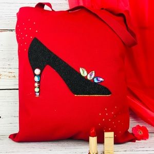 Hand painted tote bag